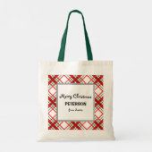 Minimalistische kerstvakantie tote bag (Achterkant)