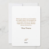 Minimalistische Kerstverlichting op Eenvoudige Boo Feestdagenkaart (Achterkant)