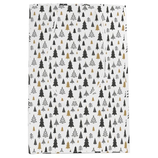 Minimalistische kerstverpakking medium cadeauzakje (Voorkant)