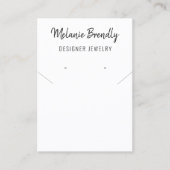 Minimalistische Kettingen oorbel sieraden display Visitekaartje (Voorkant)