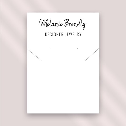 Minimalistische Kettingen oorbel sieraden display Visitekaartje