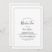 Minimalistische keukenthee kaart (Voorkant / Achterkant)