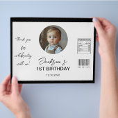 Minimalistische Kids Verjaardag Chip Bag Wrapper Flyer (Hand)