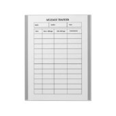 Minimalistische kilometerstanden notitieblok (Linkerzijde)