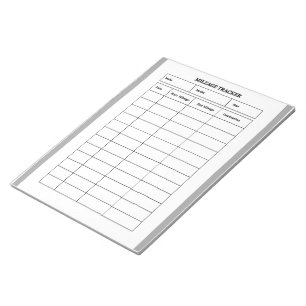 Minimalistische kilometerstanden notitieblok