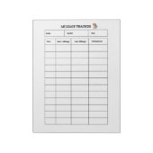 Minimalistische kilometerstanden notitieblok (Linkerzijde)