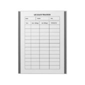 Minimalistische kilometerstanden notitieblok (Linkerzijde)