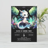 Minimalistische Kinder drakenverjaardag Kaart (Staand voorkant)