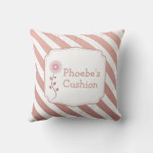 Minimalistische Kinder Rozen gouden strepen Aanpas Kussen (Achterkant)