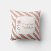Minimalistische Kinder Rozen gouden strepen Aanpas Kussen (Voorkant)