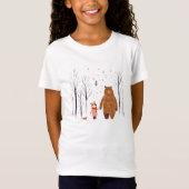 Minimalistische Kinder tekening, eenvoudig, teddyb T-shirt (Voorkant)