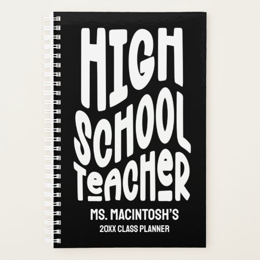 Minimalistische klasplanner voor middelbare schole planner (Voorkant)