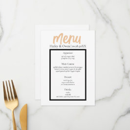 Minimalistische Klasse Eenvoudige Persoonlijke Tro Menu
