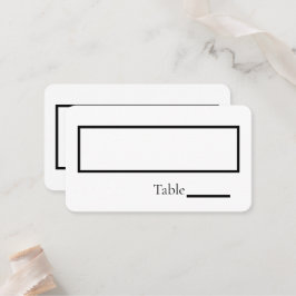 Minimalistische Klasse Eenvoudige Persoonlijke Tro Plaatskaartje