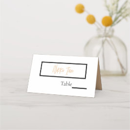 Minimalistische Klasse Simpele Persoonlijke Trouwk Plaatskaartje