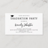 Minimalistische klasse van 2025 afstudeerfeest Afs Informatiekaartje (Voorkant)
