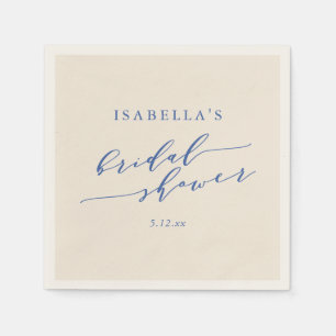 Minimalistische Klassiek Blauwe Chic Bruiloftsshow Servet