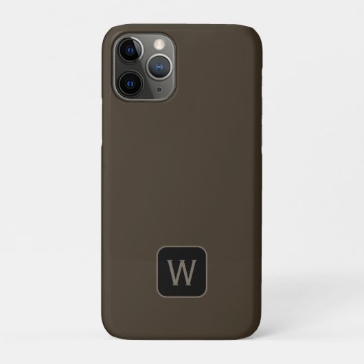 Minimalistische klassiek monogram iPhone hoesje (Achterkant)