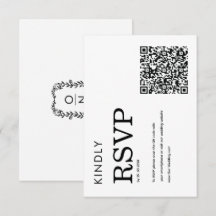 minimalistische klassieke eenvoudige QR zwart & wi
