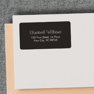 Minimalistische Klassieke Elegante Ivoor Zwart Wit Etiket