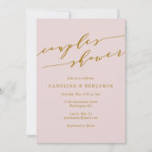 Minimalistische Klassieke Elegante Roze Paren Douc Kaart (Voorkant)