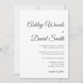 Minimalistische klassieke elegante trouwuitnodigin kaart (Voorkant)