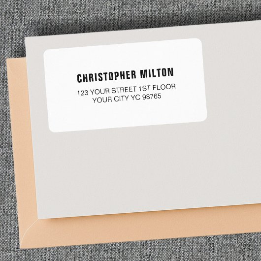 Minimalistische Klassieke Elegante Witte Label
