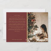 Minimalistische klassieke Feestdagen rode foto en  Feestdagenkaart (Achterkant)