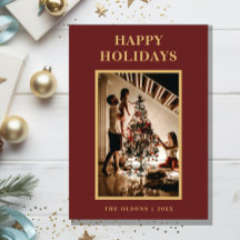 Minimalistische klassieke Feestdagen rode letter e