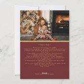 Minimalistische klassieke Feestdagen rode letter e Feestdagenkaart (Achterkant)