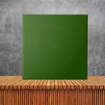 Minimalistische, klassieke, groene, vaste kleur #2 tegeltje<br><div class="desc">Minimalistische Klassieke kerst-groene,  stevige kleur #245501</div>