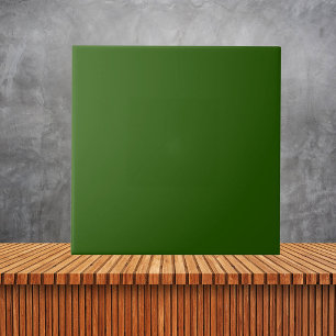 Minimalistische, klassieke, groene, vaste kleur #2 tegeltje