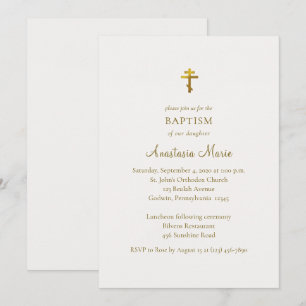 Minimalistische klassieke orthodoxe christelijke d kaart
