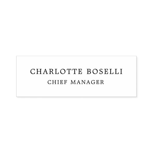 Minimalistische klassieke professional zelfinktende stempel (Design)