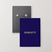 Minimalistische Klassieke Professionele Blauwe Kle Button (Voorkant / Achterkant)