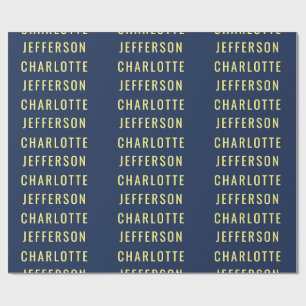 Minimalistische Klassieke Professionele Blauwe Kle Cadeaupapier
