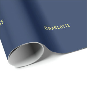 Minimalistische Klassieke Professionele Blauwe Kle Cadeaupapier