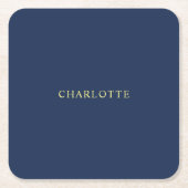 Minimalistische Klassieke Professionele Blauwe Kle Kartonnen Onderzetters (Voorkant)