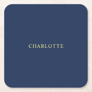 Minimalistische Klassieke Professionele Blauwe Kle Kartonnen Onderzetters