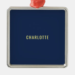Minimalistische Klassieke Professionele Blauwe Kle Metalen Ornament