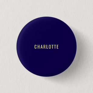 Minimalistische Klassieke Professionele Blauwe Kle Ronde Button 3,2 Cm