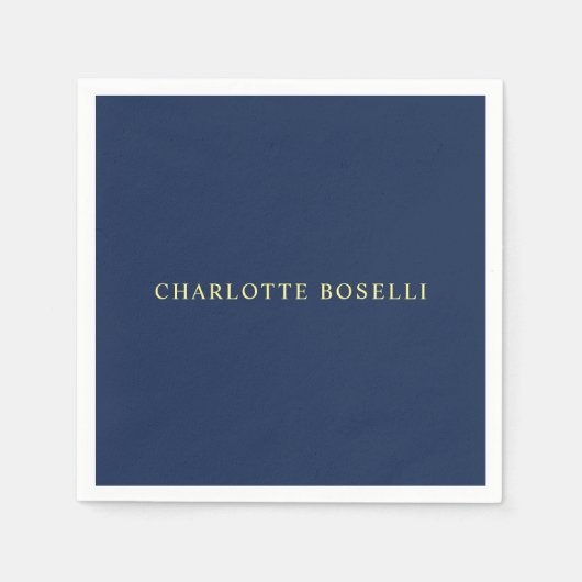 Minimalistische Klassieke Professionele Blauwe Kle Servet (Voorkant)