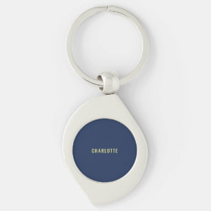 Minimalistische Klassieke Professionele Blauwe Kle Sleutelhanger