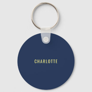 Minimalistische Klassieke Professionele Blauwe Kle Sleutelhanger