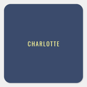 Minimalistische Klassieke Professionele Blauwe Kle Vierkante Sticker