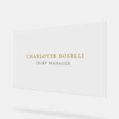 Minimalistische Klassieke Professionele Gouden Kle Acryl Bord (Hoek)