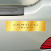 Minimalistische Klassieke Professionele Gouden Kle Bumpersticker (Op auto)
