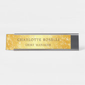Minimalistische Klassieke Professionele Gouden Kle Bureau Naambordje (Voorkant)