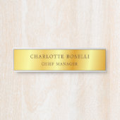 Minimalistische Klassieke Professionele Gouden Kle Deurbordje (Voorkant)