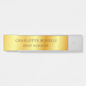 Minimalistische Klassieke Professionele Gouden Kle Deurbordje (Voorkant)